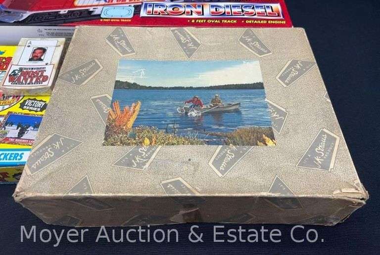 Wood Jigsaw Puzzle, Operation Desert Storm Trading Cards, and Iron Diesel Train Set