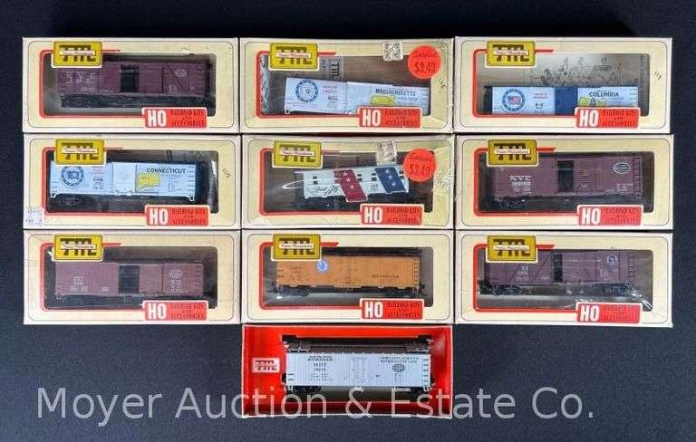 (10) TML HO Scale Freight Cars, with Boxes image