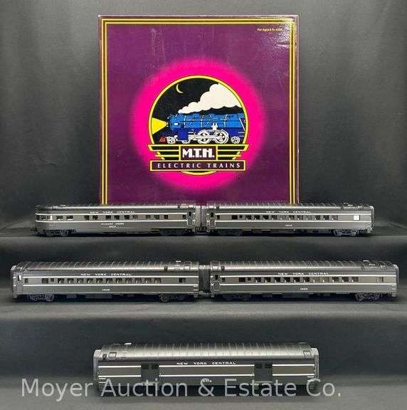 MTH New York Central 5-Car 70' Scale Streamlined Passenger Car Set, No. 6516, with Original Box image