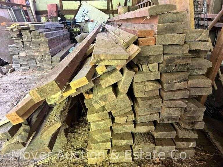 65 Rough Sawn Boards with Other Wood, Approx. 16’x6”x2”