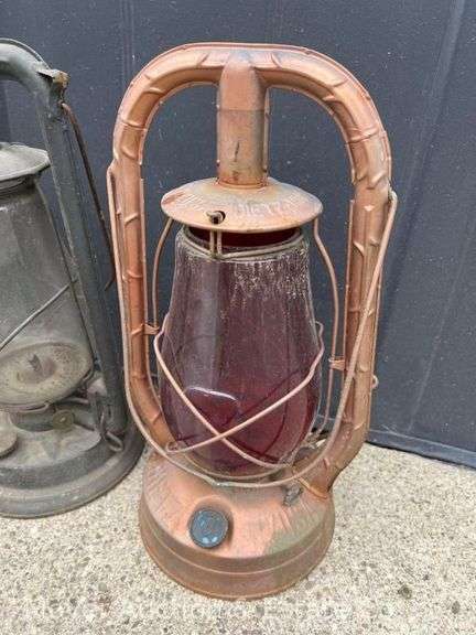 3 Barn Lanterns and Railroad Lantern