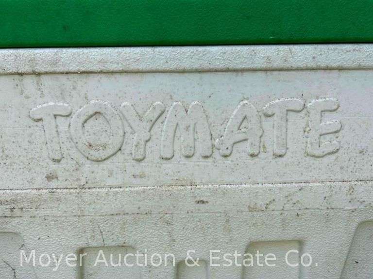 (7) Plastic and Metal Milk Crates with Plastic ToyMate Box, 34”x19”x19”