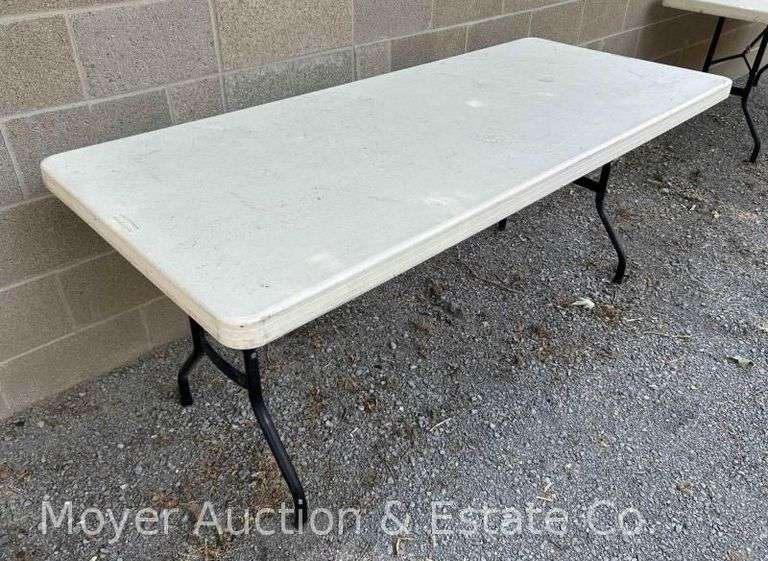 Lifetime 6ft. White Poly Folding Table, Solid Top image