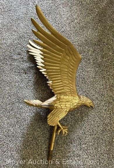 Metal Eagle Flagpole Topper, 21"h Overall image