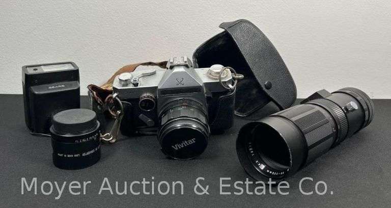 Sears TLS Film Camera with 3 Lenses and Carry Bag image
