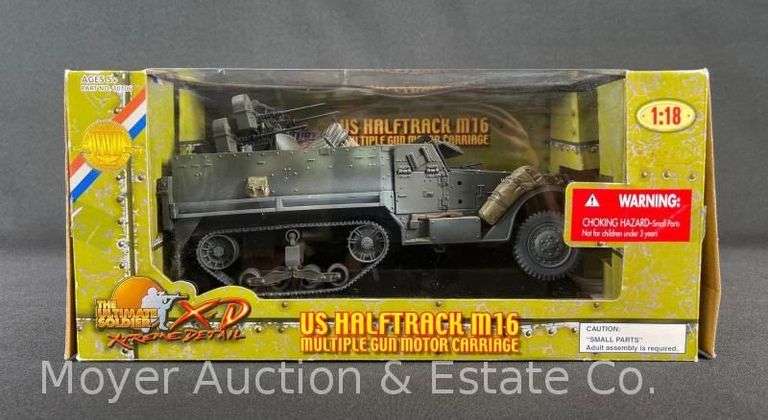 21st Century Toys US Halftrack M16, 1:18 Scale Plastic Tank Model, with Original Box image