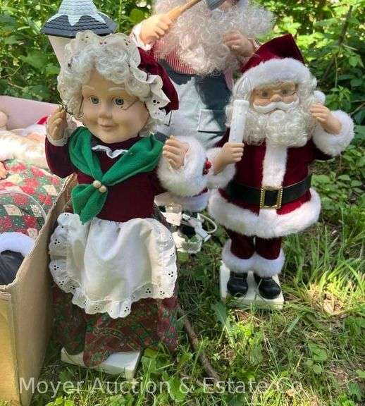 Group of Asst. Christmas Decorations, Ornaments, Figures, Christmas Tree Stand, Etc.