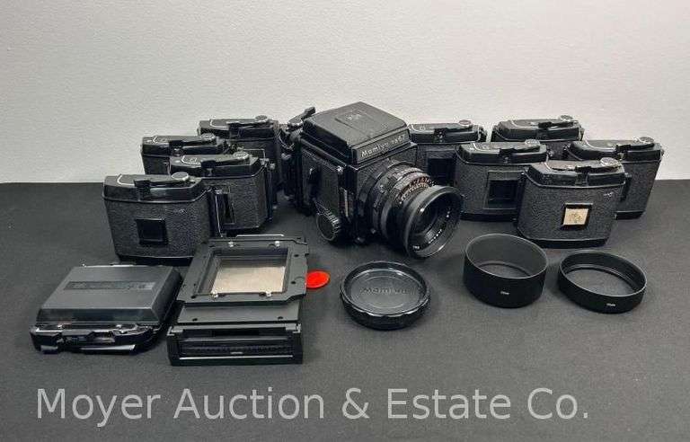 Mamiya RB67 Film Camera with 90mm f3.8 Lens, Film Backs, Etc. image