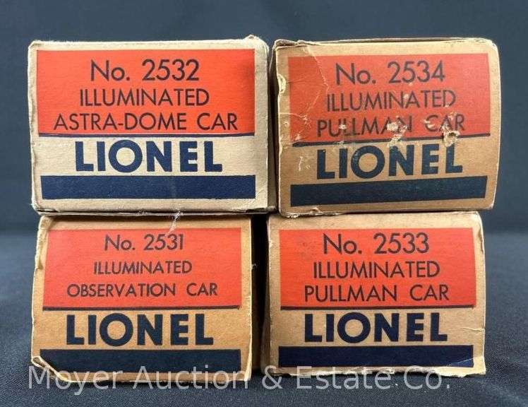 (4) Lionel Lines Passenger Cars, No, 2531-2534, with Original Boxes