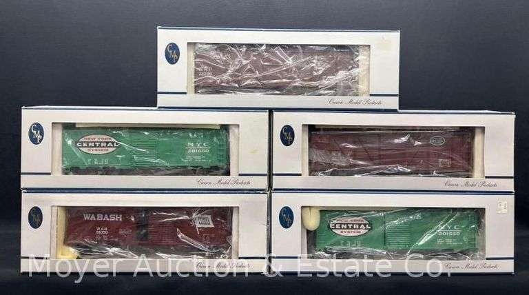 (5) Crown Model Products Box Cars, with Original Boxes image
