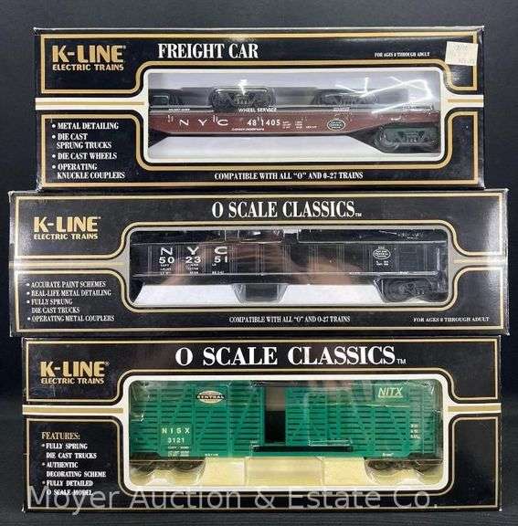 (3) K-Line Freight Cars, with Original Boxes image