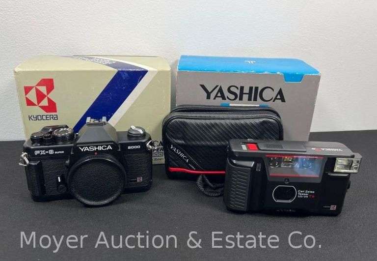 (2) Yashica Film Cameras in Original Boxes, T AF 35mm f3.5 and FX-3 Super 2000 image