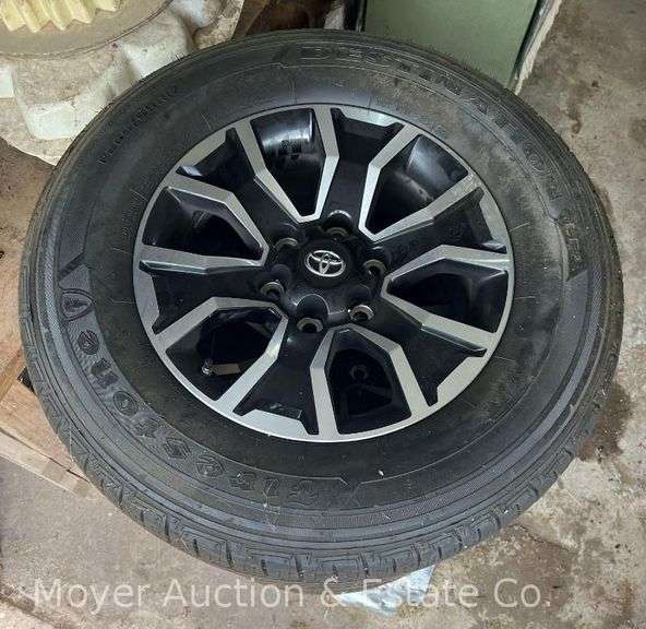 (4) Firestone Tires 265/65R17 on Toyota Wheels (believed to be Tacoma) 18.5”w Rims image