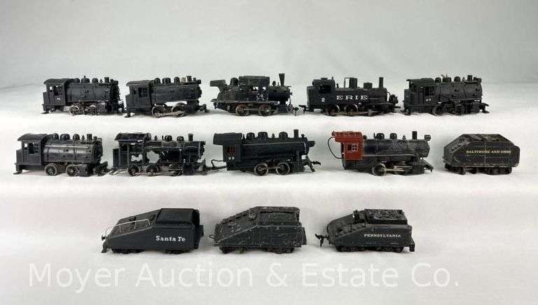 (9) HO Scale Steam Switchers, with 4 Tenders, Some May Need Repair image