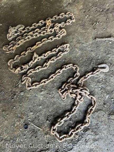 Chain with Hooks on Both Ends, Rusty, 16' Long