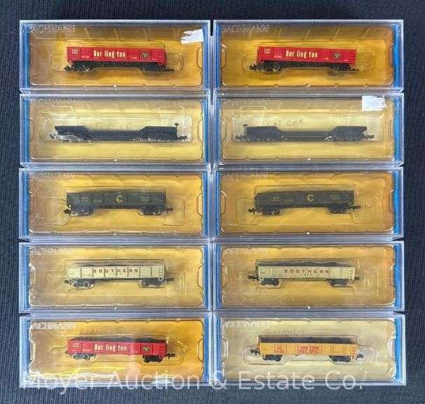(10) Asst. Bachmann N Scale Premium Silver Series Freight Cars, with Original Plastic Cases image