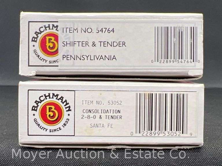 (2) Bachmann N Scale Steam Locomotives and Tenders, with Original Boxes