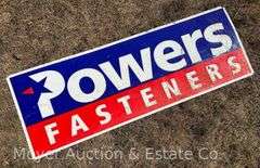 Powers Fasteners Metal Sign, Single Sided, 17"x48"