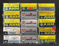 (14) AHM HO Scale Freight and Passenger Cars, with Original Boxes