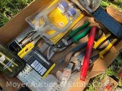 Group of Asst. Hand Tools, Drill Bits, Bottle Jack, Tin Snips, Etc.