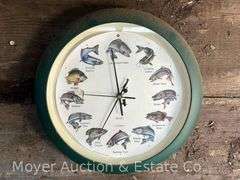 Fish Clock and Thermometer 12”-13”w