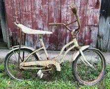 Vintage Banana Seat Bike, Rusty