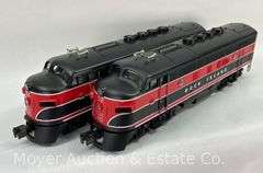 MTH Rock Island EMD F-3 ABA Diesel Set, No. 2127LP/LB, with Original Boxes