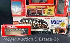 Group of Lionel Accessories, Watch Tower, Crossing Gates, Bridge, Etc.