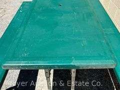 Lifetime Green Poly Folding Picnic Table, Good Condition