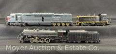Athearn HO Scale Switcher, Steam Locomotive and Diesel Locomotive