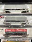 (12) Asst. Atlas N Scale Freight Cars, with Plastic Cases