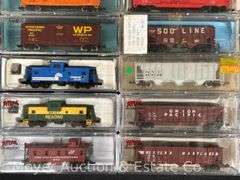 (12) Asst. Atlas N Scale Freight Cars, with Plastic Cases