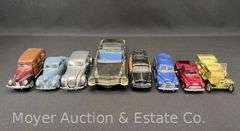 (8) Asst. Model Cars, 5"-10" Long