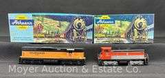 Athearn HO Scale Diesel Switcher and Locomotive, with Original Boxes