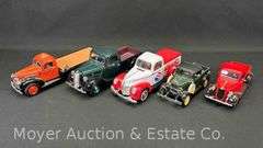 (5) Die-Cast Model Trucks, 5"-8" Long