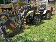 Pasquali 988 Italian Articulating Tractor with Loader, Blade and Box, 259 Hours