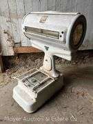 Barnes Produce Scale, White Porcelain, Broken Scale Bed, HEAVY, Must Bring Help to Load/Remove