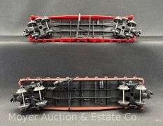 (2) Lionel Flatcars with Mack Trucks, No. 17534 and 17518, with Original Boxes
