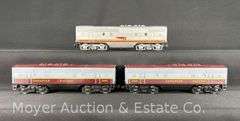 (3) Lionel "B" Units, Santa Fe and (2) Canadian Pacific