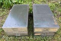 (4) Individual Metal Single Drawer Cabinets, 13”x24”x5”h Each
