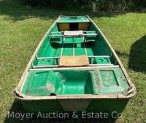 11’ Fiberglass Jon Boat, Condition Unknown