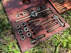 (2) Vintage Tap and Die Sets with Wooden Cases
