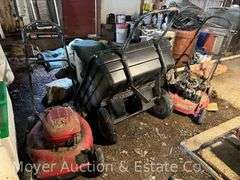 Toro Push Mower and Tow-behind Garden Cart with Other Parts Mower