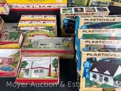 Group of Plasticville Scale Buildings in Original Boxes