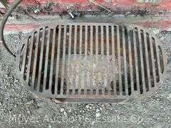 Cast Iron Grill/Hibachi, Antique, Rusty, 18"w