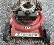 Vintage Toro '19' Push Lawn Mower, Electric Start, Engine Complete and Turns Over, 1960's Era