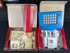 Group of Scale Plasticville Buildings in Original Boxes
