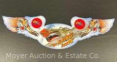 The Flying Tigers P-40 Warhawk Tin "Wing" Sign, 35"w