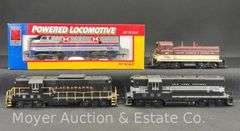 (4) Life-Like HO Scale Diesel Locomotives, One with Box