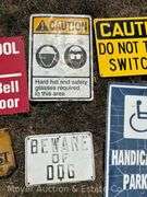 Group of Asst. Signs, Most Metal, 7"x10" - 18"x12"